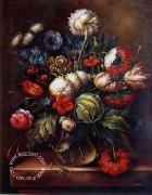 Floral, beautiful classical still life of flowers.048